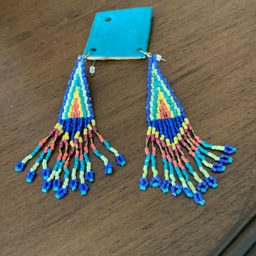 Vintage Beaded Hand-Strung Beads Earrings